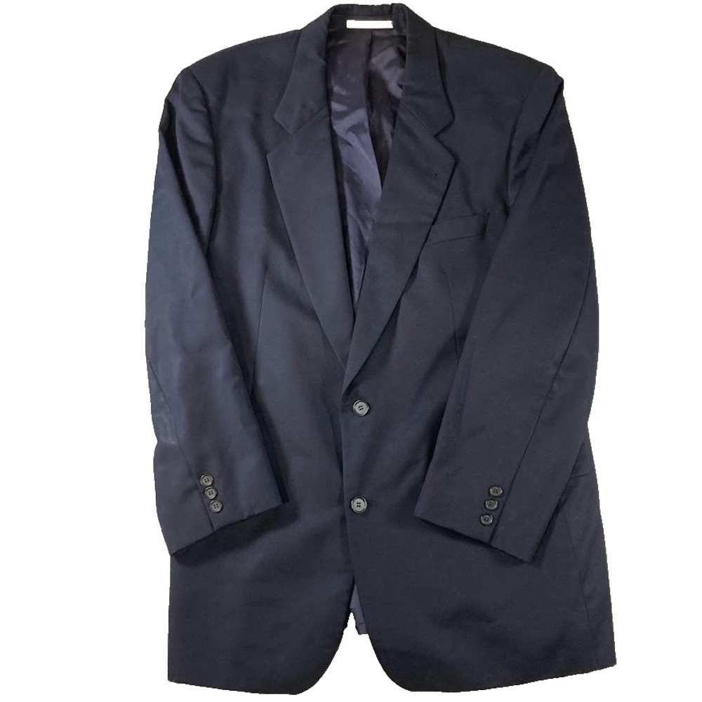 Hugo Boss Suit Jacket Mens Size 44L Navy‎ Blue Corleone Catania 100% Wool